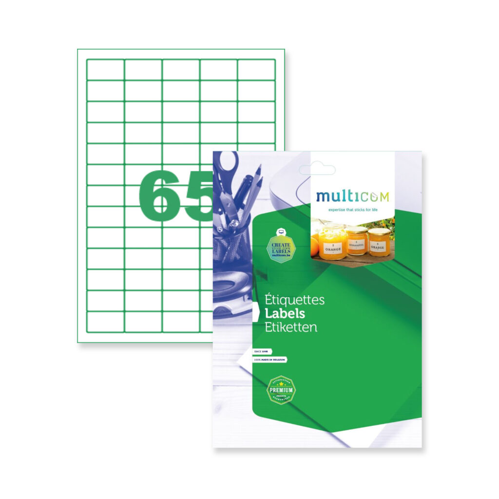 1600 Étiquettes Adhésives Blanches 99.1 X 33.9 Mm - Étiquettes Adresse Personnalisables Pour Imprimante Laser Et Jet D'Encre